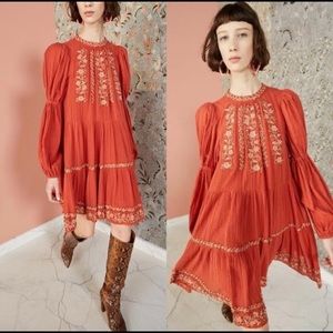 Ulla Johnson Mini Dress Beaded Embroidered Ceres US 2